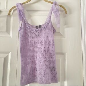 1600 Fine Cashmere Lilac Cottage Core Tank